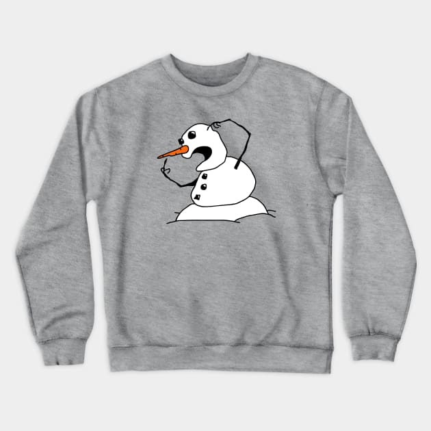 Rude Snowman Crewneck Sweatshirt by schlag.art